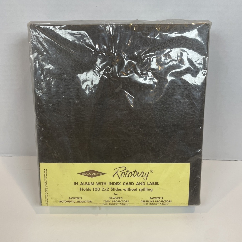 Sawyer's Slide Album Unisex Black Rototray 100 Slide Storage Vintage Accessory